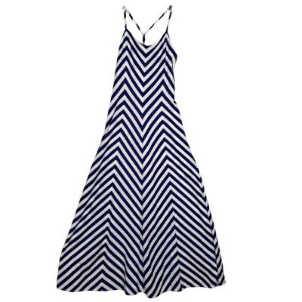 Polo by Ralph Lauren Blue and White Maxi Dress - Picture 2 of 8